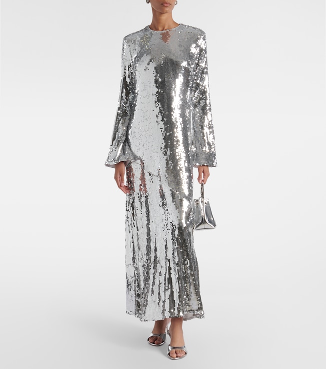 Rotate Sequined maxi dress