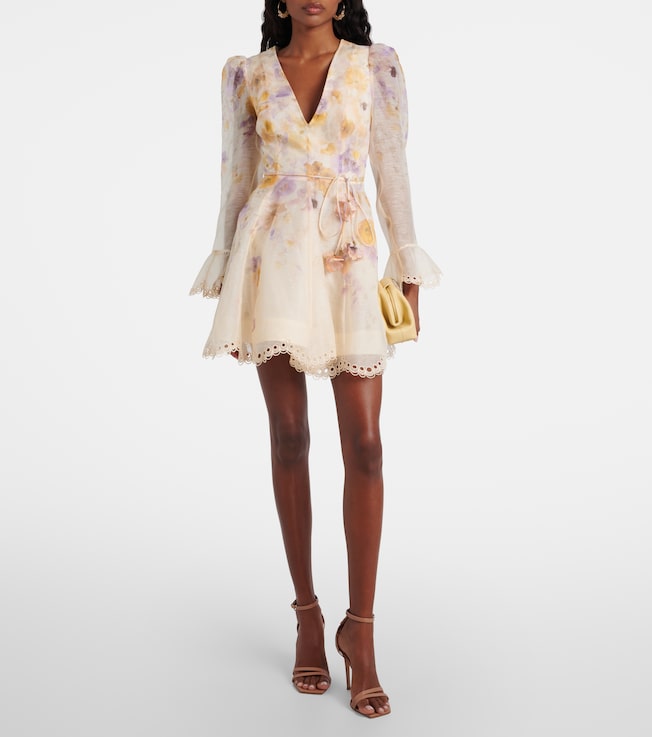 Zimmermann Memento linen and silk minidress