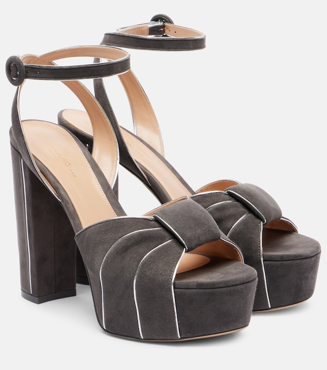 GIANVITO ROSSI 125 suede platform sandals