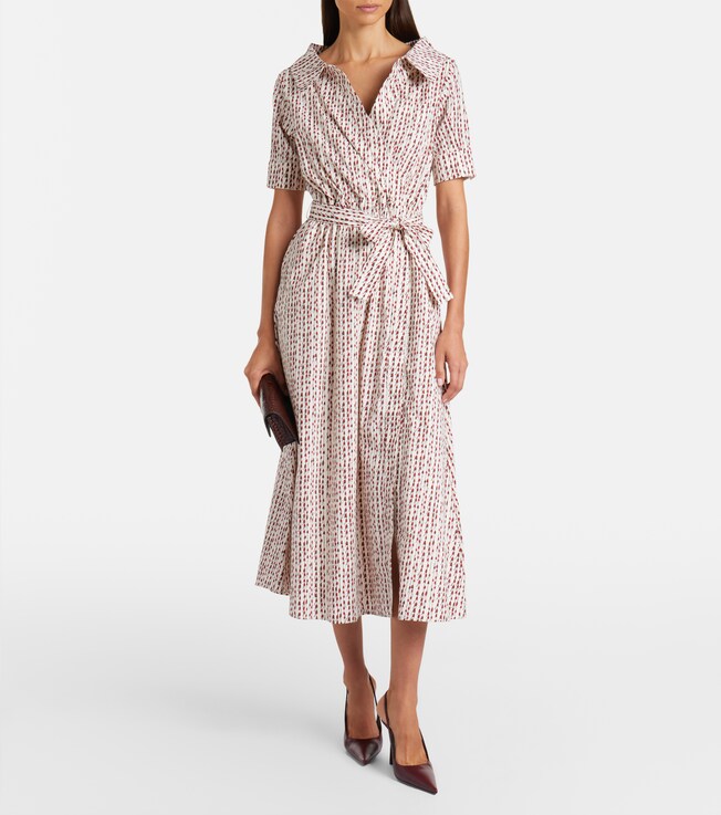 Altuzarra Altuzarra Lydia printed cotton-blend wrap dress