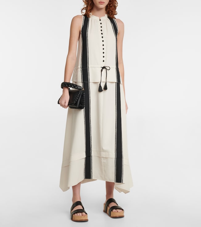 Altuzarra Penelope striped crêpe midi dress