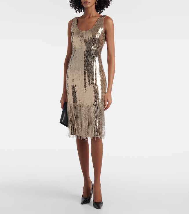 Ralph Lauren Collection Dolley embellished silk midi dress