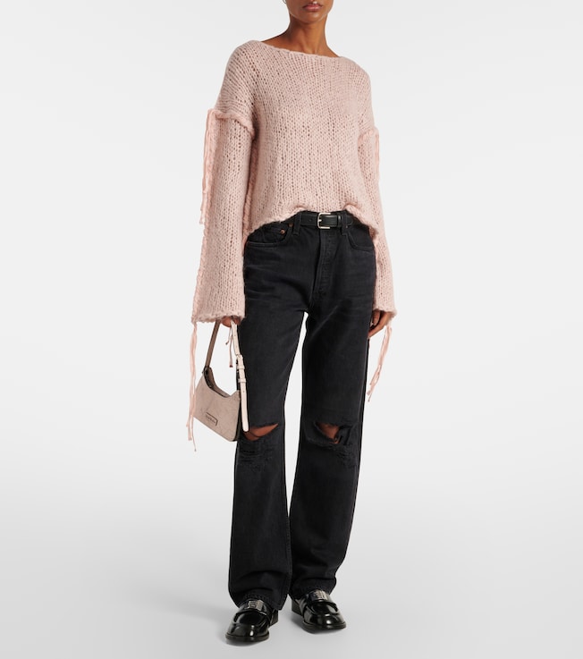 Agolde Kelly high-rise distressed straight jeans