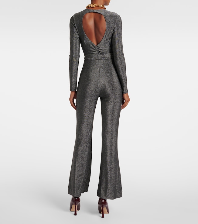  Diane von Furstenberg Cosima Two lamé jumpsuit