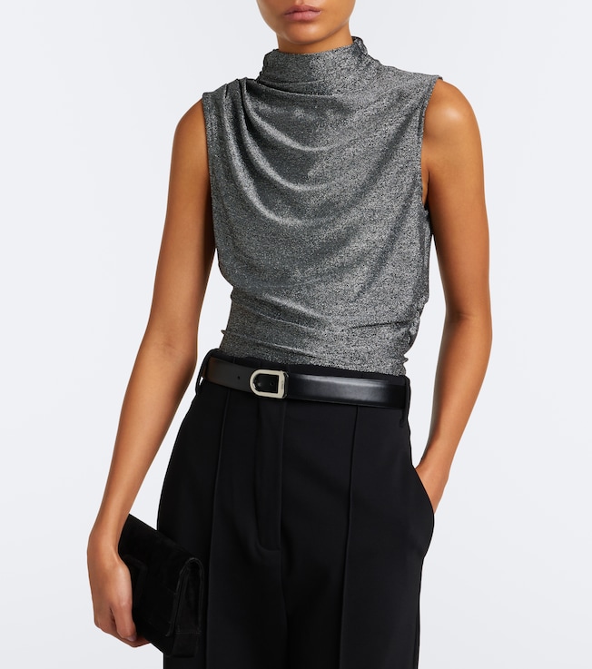 Veronica Beard Veronica Beard Mylie jersey lamé top