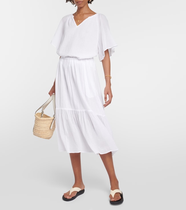 Velvet Mckenna cotton midi skirt