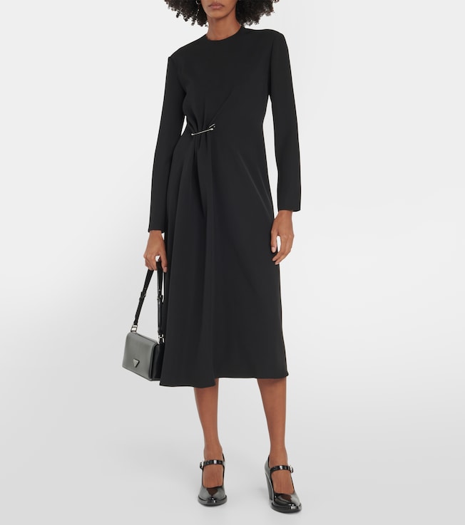Prada Embellished crêpe midi dress