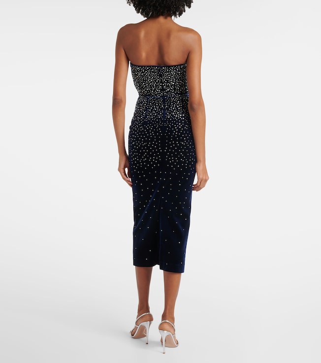 Alex Perry Alex Perry Embellished velvet midi dress