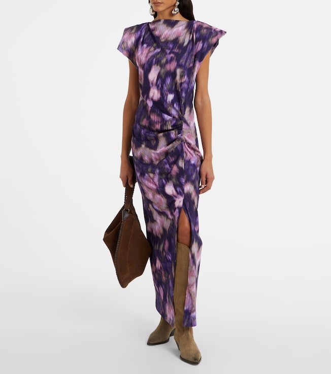 Marant Étoile Nadela printed cotton jersey maxi dress