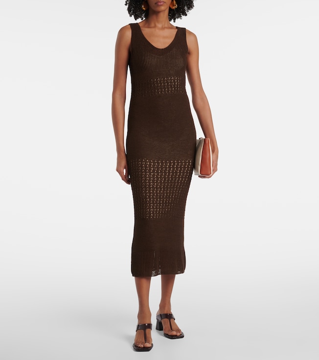 Max Mara Valois knitted cotton-blend maxi dress