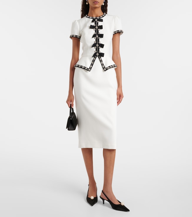 Jenny Packham Bisou crystal-embellished midi dress