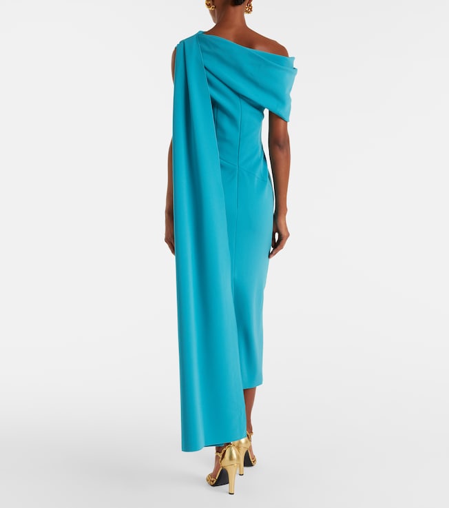  Roksanda Maite caped crêpe midi dress