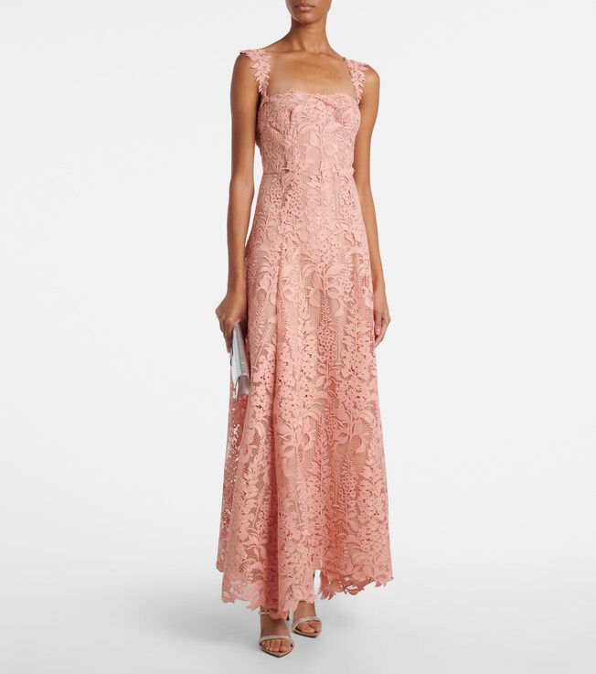 Oscar de la Renta Guipure lace cocktail dress