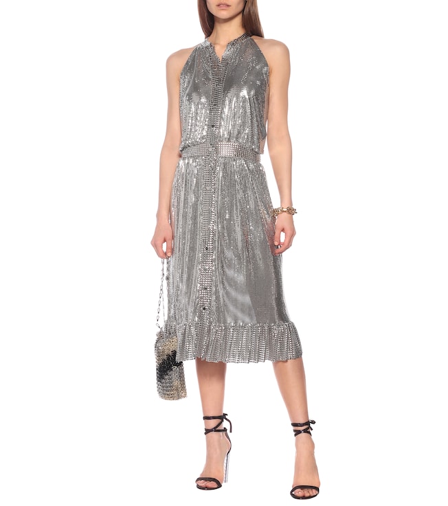 Rabanne Chain halterneck midi dress