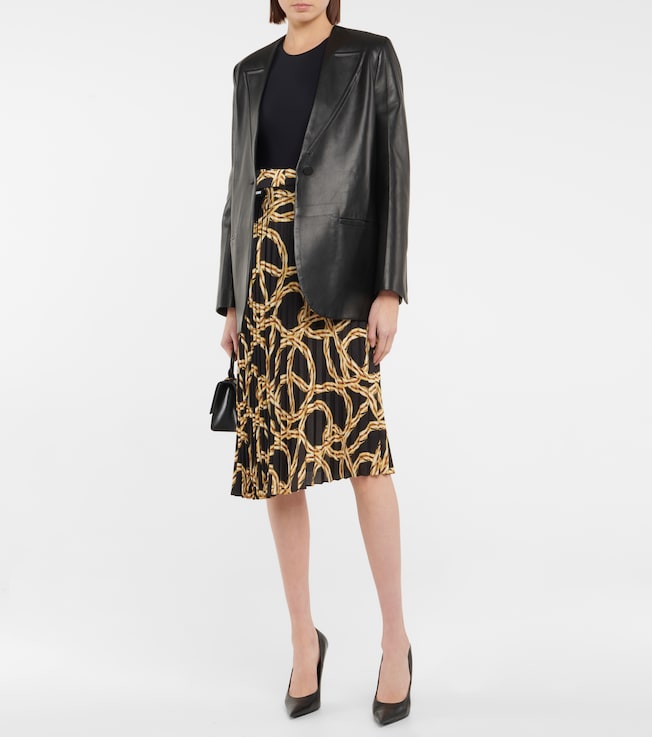 Vetements Printed pleated midi skirt