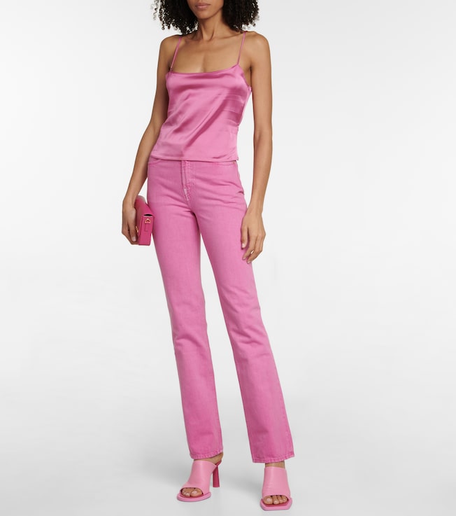 Jacquemus Le Haut Tangelo satin tank top