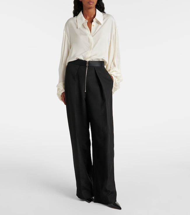 KHAITE Bam chiffon shirt