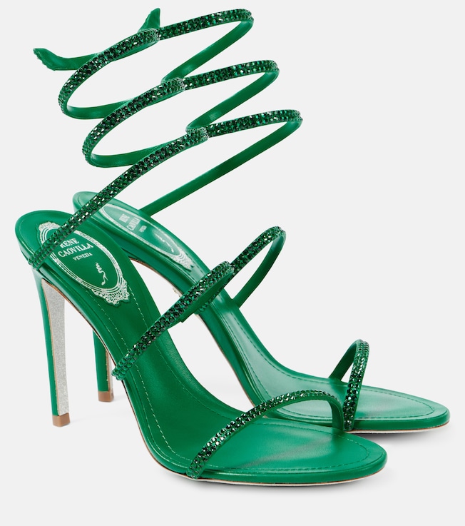 RENÉ CAOVILLA Cleo 105 embellished satin sandals