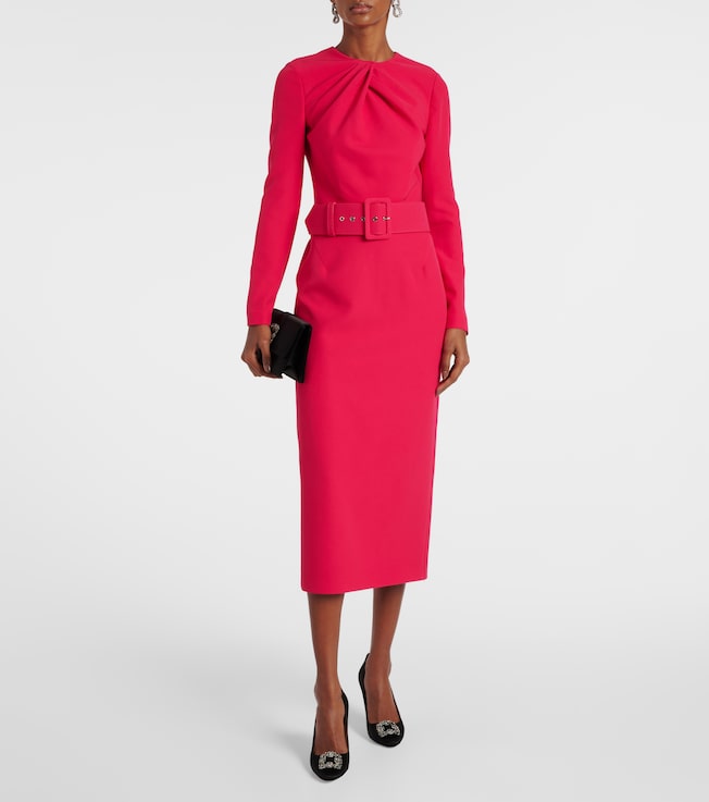 Safiyaa Belted midi dress