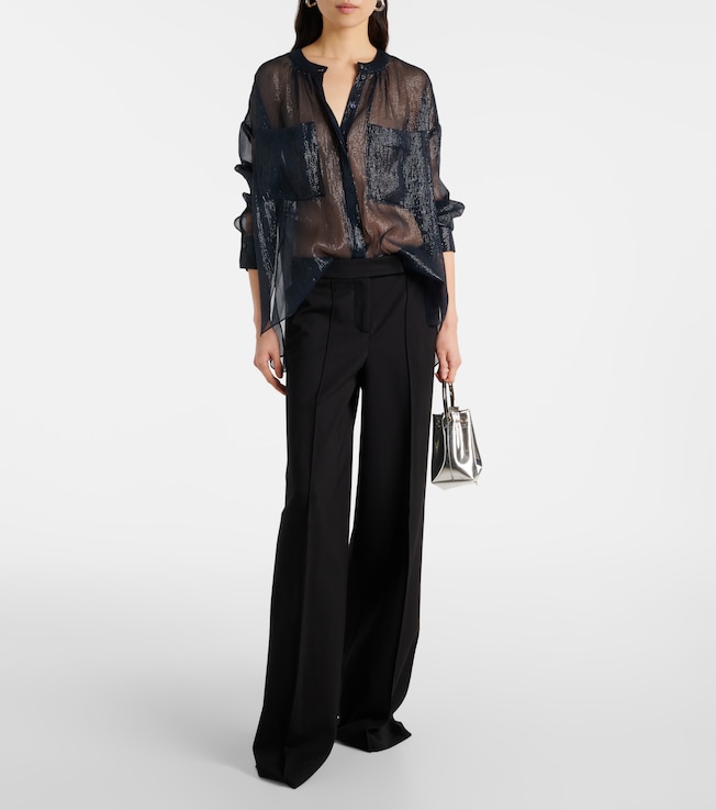 Dorothee Schumacher Silk-blend lamé shirt