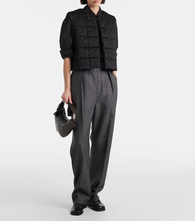 Lemaire Pleated wool twill straight pants