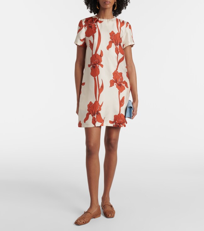 La DoubleJ Floral silk minidress