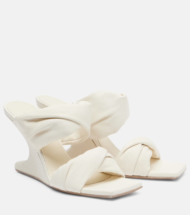 Rick Owens Twisted Cantilever 80 leather mules
