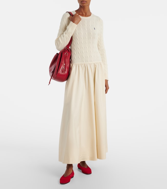  Cotton and wool-blend maxi dress