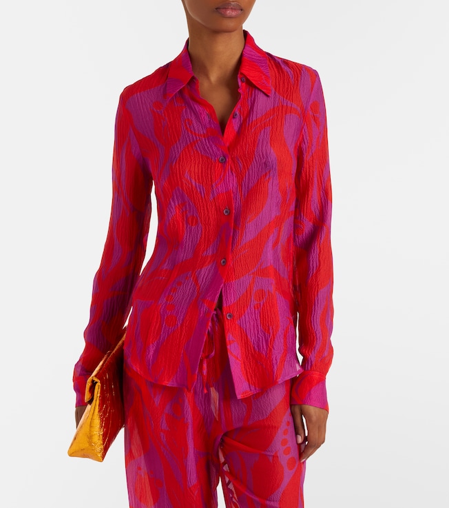 Dries Van Noten Cloudy printed silk shirt