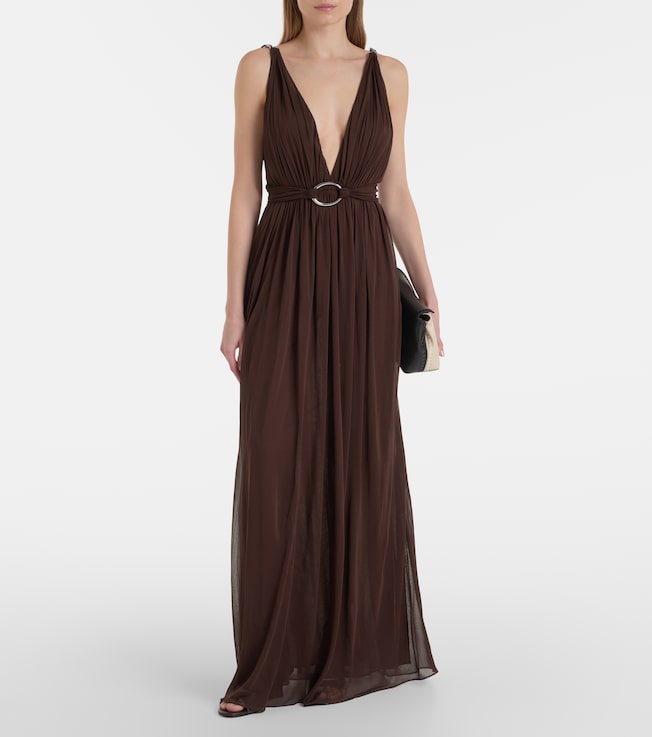 Tory Burch Belted jersey maxi dress
