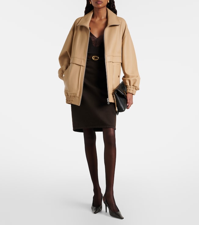 NOUR HAMMOUR Beck leather bomber jacket