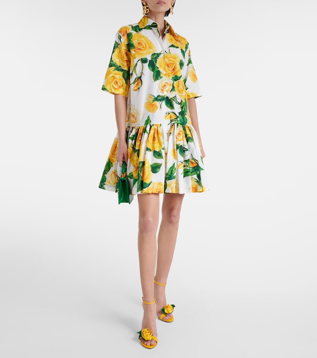 Dolce&Gabbana Floral cotton shirt dress