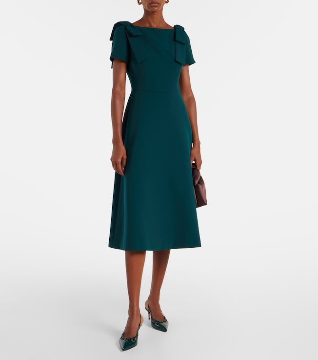 Carolina Herrera Bow-detail crêpe midi dress