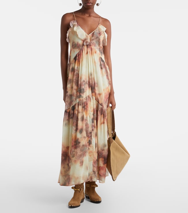 Marant Étoile Printed cotton midi dress