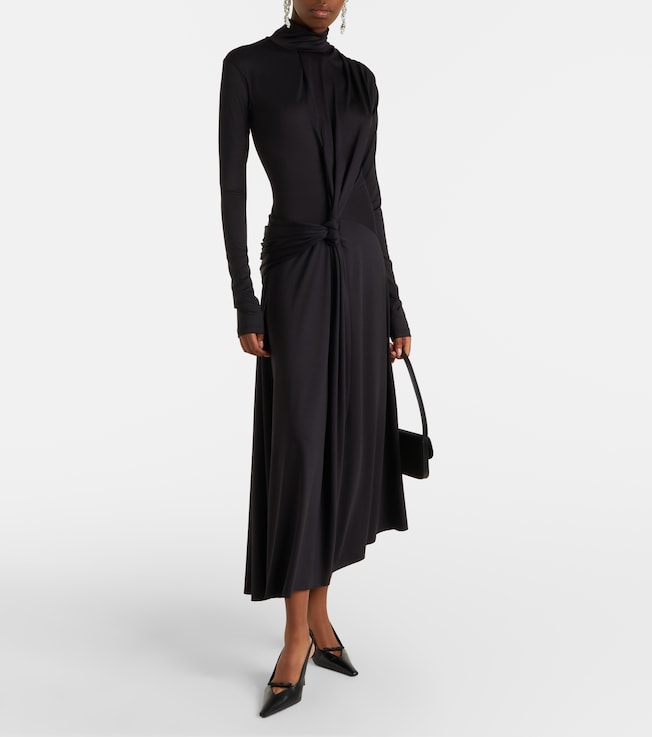 Victoria Beckham Gathered turtleneck midi dress