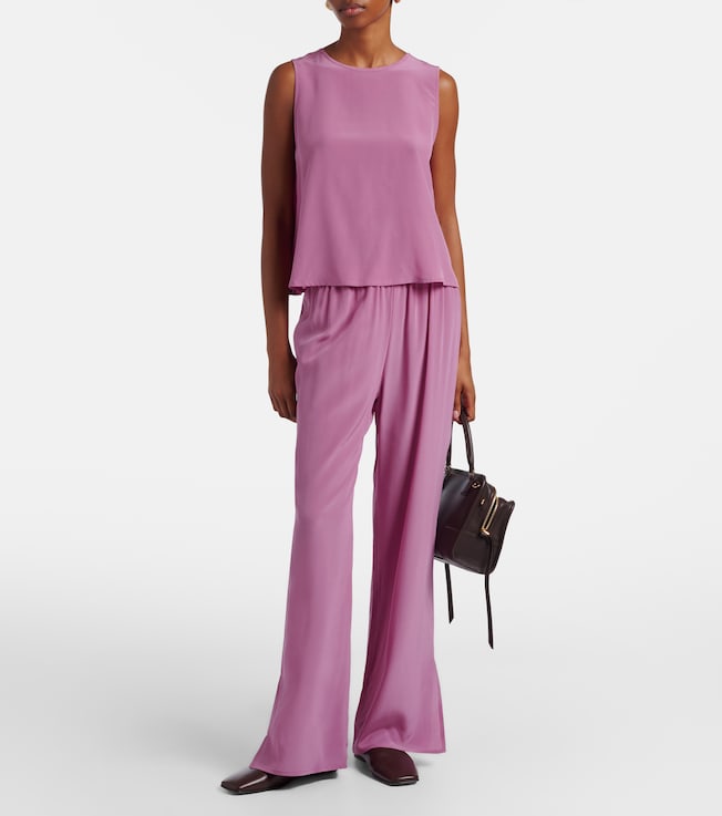 Asceno Sofia silk crêpe tank top