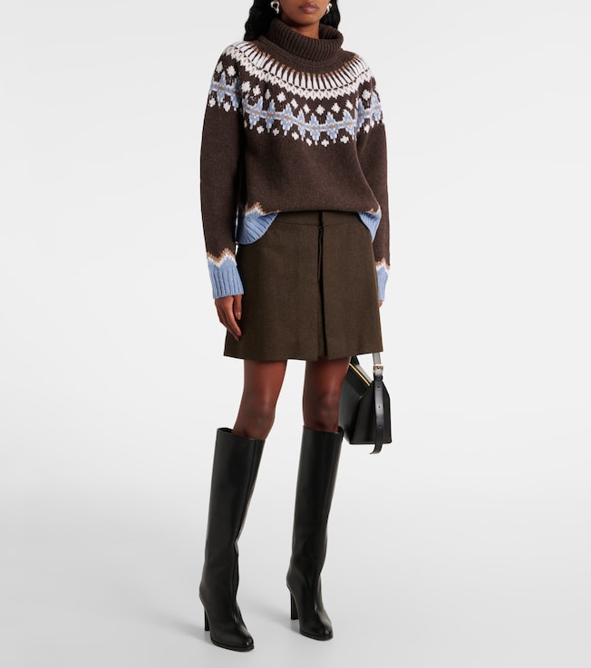 Alanui Embroidered wool turtleneck sweater
