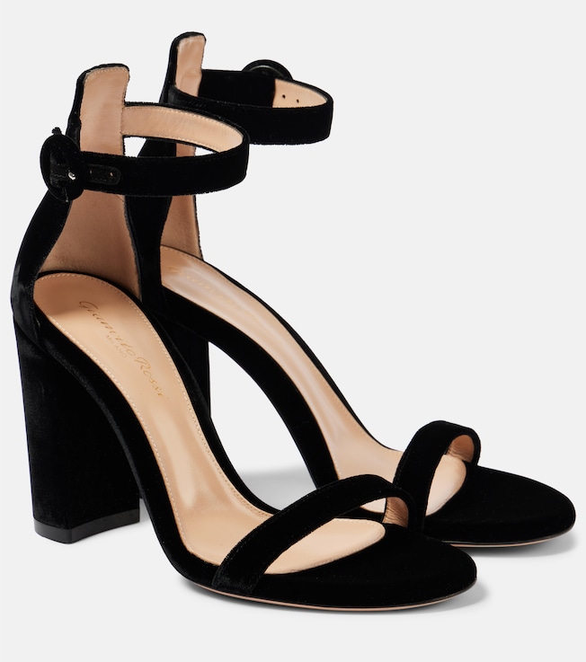 GIANVITO ROSSI Gaeta 95 velvet sandals