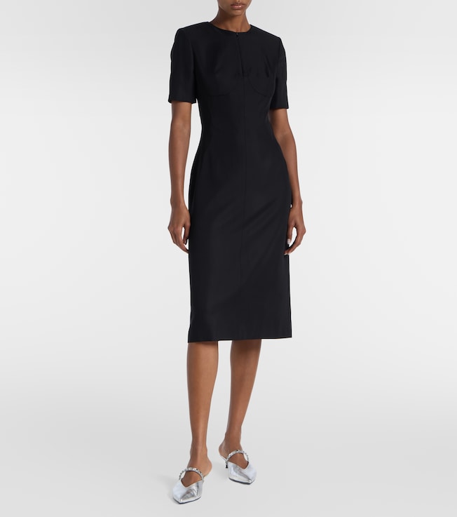 McQueen Wool-blend midi dress