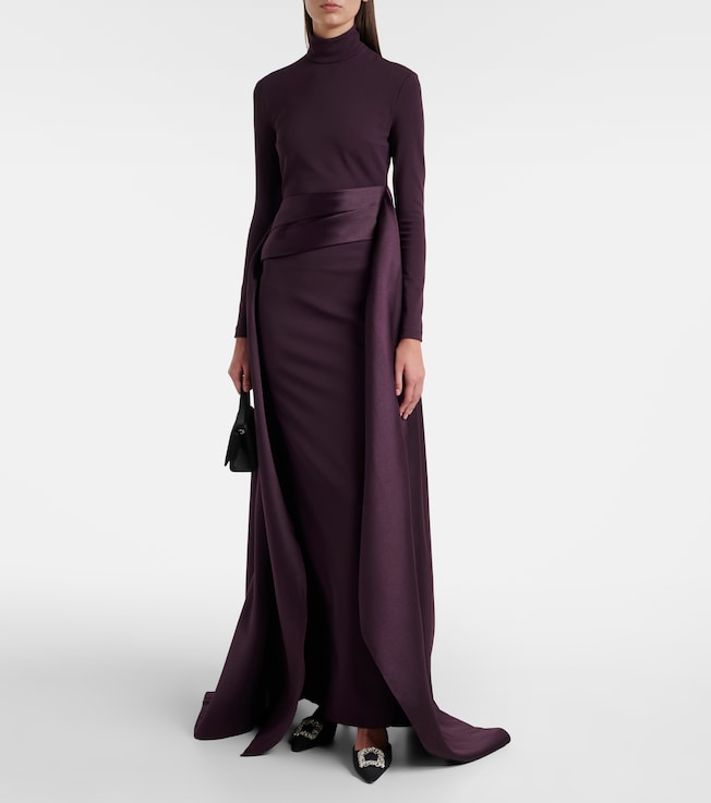 Solace London Olivia draped gown