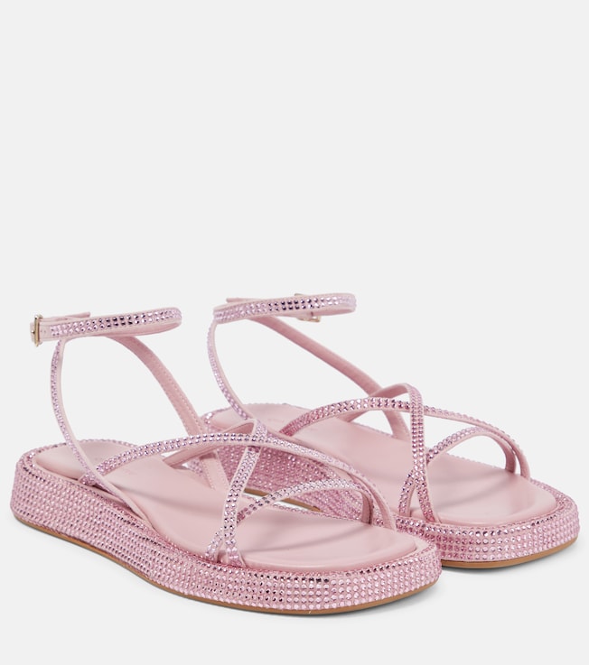 Gia Borghini Gia/Rhw Rosie embellished leather 16 S sandals