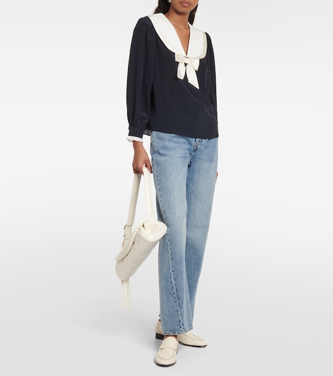 RIXO Eimer silk blouse 