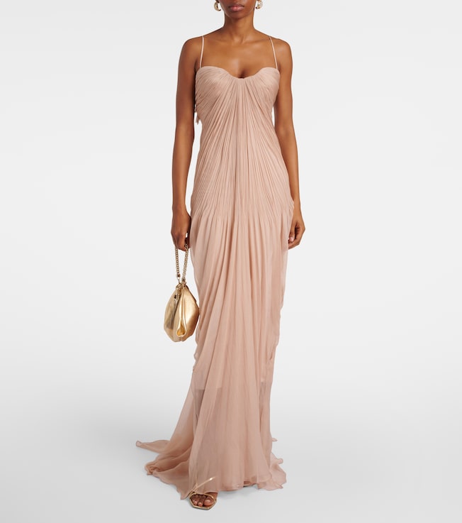 Maria Lucia Hohan Victoria gathered silk gown