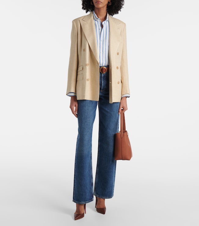 Ralph Lauren Collection Vannesa silk and linen-blend blazer