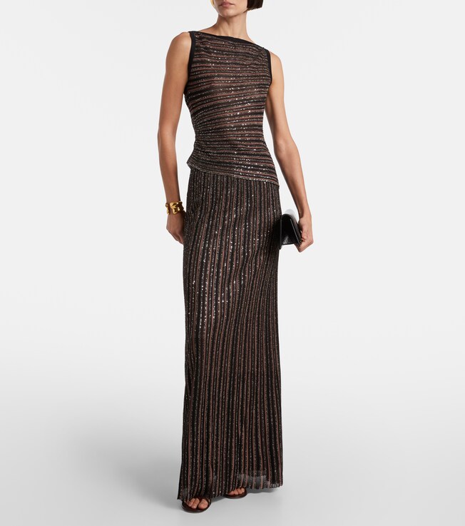 Missoni Zig Zag sequined maxi skirt