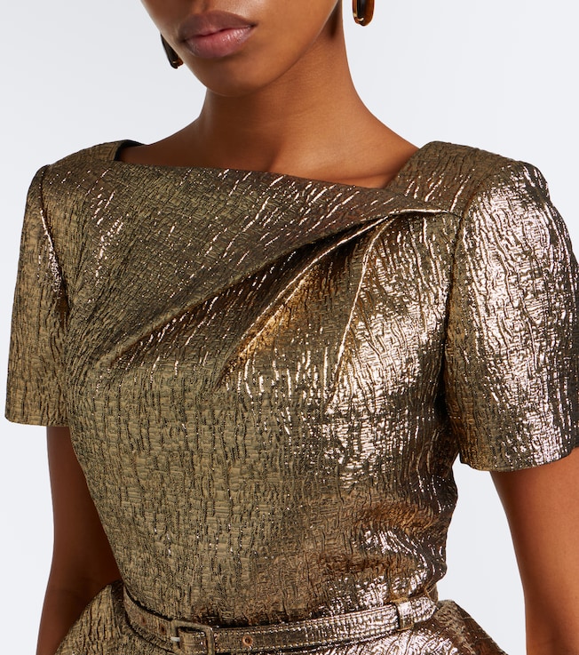 Roland Mouret Roland Mouret Belted peplum cloqué cocktail dress