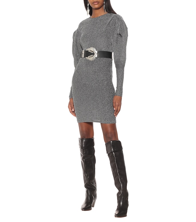 Isabel Marant Waden metallic knit minidress