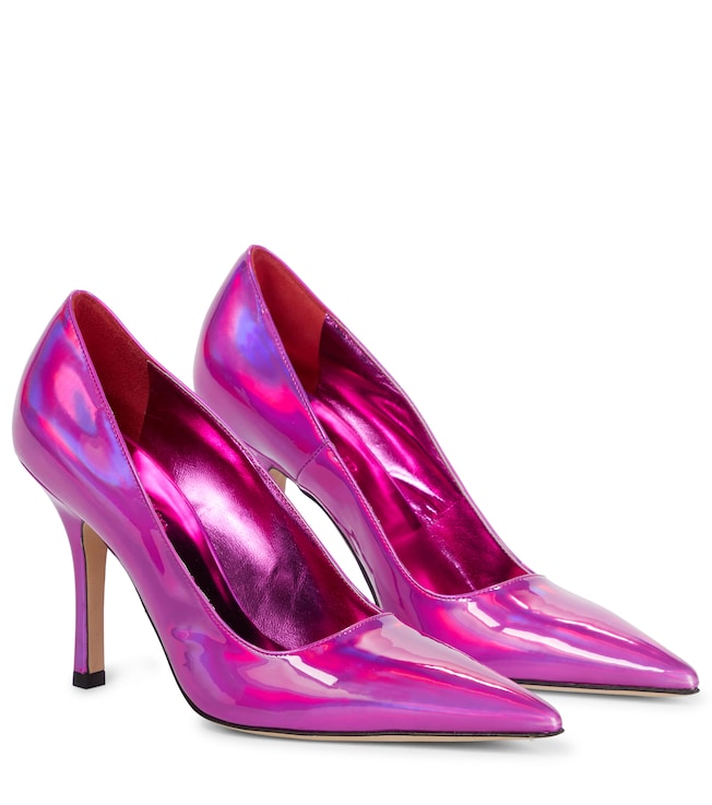 Paris Texas Mama holographic pumps