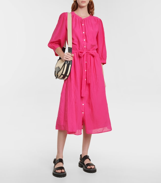 Velvet Emerson cotton and silk midi dress