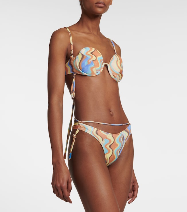 Jacquemus Le Haut Aouro printed bikini top